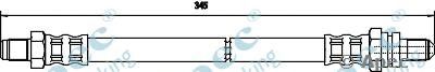 APEC BRAKING hos3586 -  Тормозной шланг